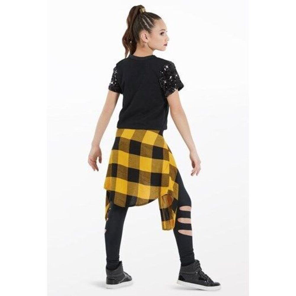 Weissman Gold Graphic Short Sleeve Bodysuit - Picture 2 of 3